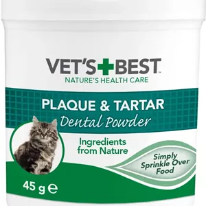 پودر طبیعی دندان گربه Vet's Best | دندان های تمیز و تنفس تازه - 45 گرم