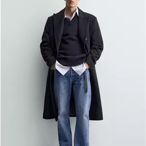 کت پشمی دو سینه مدل Aaron Levine X ZARA