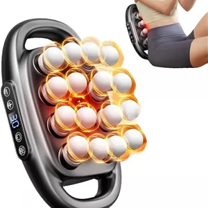 ماساژور Therapulse Pro، ماساژ PulseForce - ست تفنگ ماساژ 8 سر با 16 درایو، 30 سطح شدت و 3 حالت هوشمند، فشار عمیق 50 کیلوگرمی، تفنگ ماساژ بافت عمیق برای پاها، کمر (مشکی)
