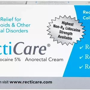 کرم بی حس کننده موضعی لیدوکائین 5% RectiCare برای درمان هموروئید و سایر اختلالات آنورکتال - تیوب 30 گرمی 