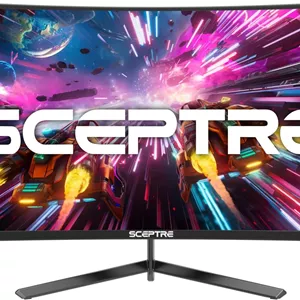 مانیتور گیمینگ خمیده 24 اینچی سپتر، رزولوشن 1080p تا 165 هرتز، درگاه DisplayPort HDMI، پوشش 99% sRGB، AMD FreeSync، بلندگوهای داخلی، رنگ مشکی