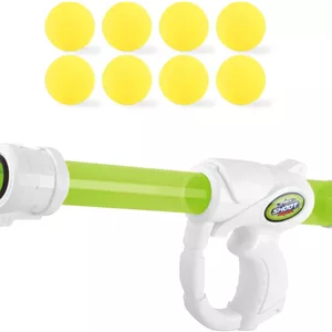 تفنگ پرتاب توپ فومی پاور جوی Shooterz X Blaster 6 به همراه 8 عدد توپ فومی EVA، تفنگ پرتاب دارت، بازی اکشن، اسباب بازی های تیراندازی، بازی در فضای باز و داخل خانه، اسباب بازی پسرانه، 6 سال به بالا