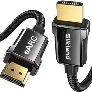 کابل HDMI 2.1 سیلکلند 8K برای ساندبار، 1 متر، 8K@60Hz، 4K@120Hz سرعت فوق العاده بالا، 48Gbps، HDR10، HDCP 2.2&2.3 سازگار برای Vizio Samsung Bose Sound bar، UHD TV، Blu-ray