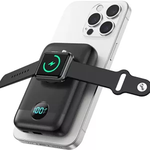 پاور بانک مغناطیسی برای MagSafe، پاور بانک بی سیم 10800 میلی آمپر ساعت با شارژر i-Watch، شارژ سریع QC4.0 PD 25W با نمایشگر LED، باتری های خارجی برای Apple Watch/iPhone 17/16/15/14/13/12
