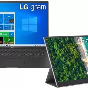 لپ تاپ فوق سبک وزن ال‌جی Gram 17Z90P-G، پردازنده Intelcore I5-1135G7، صفحه نمایش 17 اینچی، 512 گیگابایت SSD، 8 گیگابایت رم، گرافیک Iris® PlUS، ویندوز 11 هوم، مشکیمانیتور 16 اینچی LG gram  view IPS (بازسازی شده)