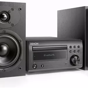آمپلی فایر مینی سینمای خانگی Denon D-M41 و جفت بلندگوی قفسه کتاب - سیستم استریو HiFi جمع و جور با CD، تیونر FM/AM و موسیقی بلوتوث بی سیم | ایده آل برای اتاق های کوچک و سینمای خانگی