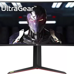 مانیتور گیمینگ خمیده 34 اینچی LG UltraGear QHD مدل 34GP83A-B، نانو IPS 1ms (GtG) با VESA DisplayHDR 400، NVIDIA G-SYNC و AMD FreeSync Premium، 144 هرتز، مشکی