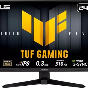 مانیتور گیمینگ 24.5 اینچی TUF Gaming Series 5 VG259QMR5A با صفحه نمایش IPS فول اچ دی، نرخ تازه سازی 310 هرتز (OC)، زمان پاسخگویی 0.3 میلی ثانیه، سازگار با G-Sync، AMD FreeSync Premium، ELMB Sync، پوشش 99% sRGB، DisplayWidget Center، هوش مصنوعی گیمینگ