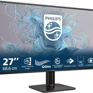 مانیتور 27 اینچی فیلیپس مدل 27E2N1110 با رزولوشن FHD، نرخ تازه‌سازی 120 هرتز، پنل IPS و زمان پاسخ‌گویی 1 میلی‌ثانیه MPRT با Adaptive Sync (1920x1080، HDMI 1x 1.4، DP) - مشکی/قرمز
