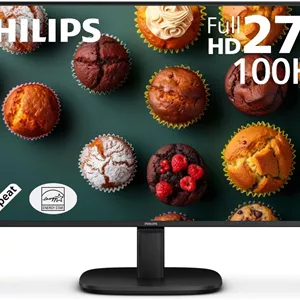 مانیتور 27 اینچی Philips 27B2N2100 FHD (1920 x 1080) 100Hz مناسب بازی و کاربری اداری، دارای گواهینامه Energy Star و EPEAT Gold، دارای پورت HDMI و VGA، تعویض پیشرفته 4 ساله