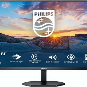 مانیتور 32 اینچی فیلیپس مدل 32E1N3100LA با کیفیت Full HD، بلندگوی داخلی، قابلیت تنظیم زاویه، رزولوشن 1920x1080، درگاه VGA و HDMI 1.4، رنگ مشکی