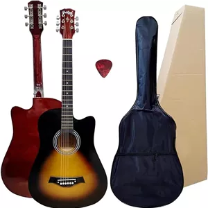 گیتار آکوستیک کلاسیک 38 اینچی 6 سیم گیتار چوبی برای دانشجویان مبتدی (چوب) (غروب آفتاب)
