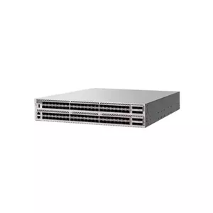 سوئیچ Brocade G720 مدل BR-G720-56-64G-R، دارای 64 پورت 64Gb/s، 56 پورت فعال، 56 ماژول نرم‌افزاری 64Gb/s، خروجی هوای پورت از کنار