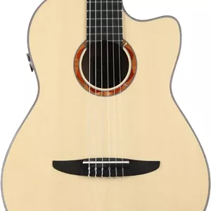 گیتار کلاسیک سیم نایلونی کات اوی آکوستیک-الکتریک یاماها مدل NCX5 NT به همراه کیف حمل تقویت شده، رنگ طبیعی