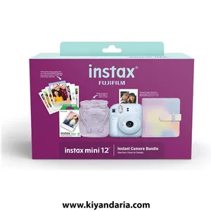 دوربین چاپ فوری فوجی مدل INSTAX Mini 12 2024 بسته تعطیلات آبی