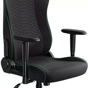 صندلی گیمینگ ارگونومیک Razer Iskur V2 X: پشتیبانی داخلی کمری، پایه صندلی پهن تر، بالشتک های فوم با چگالی بالا، قابلیت تنظیم زاویه 152 درجه، دسته های 2D، روکش پارچه ای نرم - مشکی