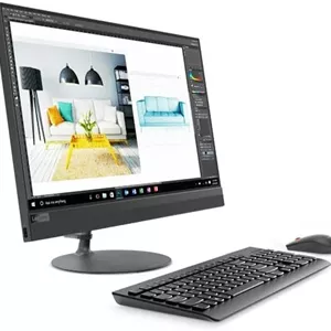 کامپیوتر همه کاره 60 سانتی متری Lenovo ideacentre AIO 520، پردازنده چهار هسته ای Intel Core i3-8100T، رم 4 گیگابایتی DDR4، حافظه 16 گیگابایتی Intel Optane، هارد دیسک 1 ترابایتی، ویندوز 10