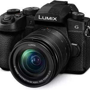 دوربین بدون آینه پاناسونیک LUMIX G95D با سنسور 20.3 مگاپیکسل، لنز 12-60 میلی‌متری F3.5-5.6 میکرو چهار سوم، لرزشگیر دوگانه 5 محوره I.S. 2، فیلمبرداری 4K 24p 30p، V-Log L از پیش نصب شده، صفحه لمسی 3 اینچی OLED - DC-G95DMK (مشکی)