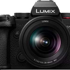 دوربین بدون آینه پاناسونیک LUMIX S5II، فول فریم 24.2 مگاپیکسل با AF هیبریدی فازی، فناوری Active I.S. جدید، ضبط نامحدود 4:2:2 10 بیتی با لنز مانت L 20-60mm F3.5-5.6 - DC-S5M2KK مشکی