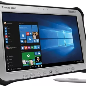 پاناسونیک Toughpad FZ-G1، پردازنده Core i5-5300U 2.30GHz، صفحه نمایش 10.1 اینچی WUXGA Multi TouchDigitizer، رم 8 گیگابایت، حافظه SSD 256 گیگابایت، WiFi، بلوتوث، 4G LTE، Dual Pass، بارکد خوان لیزری 2D، 2 دوربین، ویندوز 10 پرو (بازسازی شده)