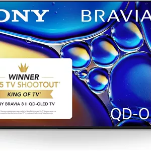 تلویزیون 65 اینچ سونی BRAVIA 8 II، QD OLED، تلویزیون هوشمند 4K Google، پردازنده XR با فناوری هوش مصنوعی، طراحی فوق العاده باریک، تلویزیون 120 هرتز، Dolby Vision/Atmos، ویژگی های انحصاری برای PS5، مدل K-65XR80M2، مدل 2025