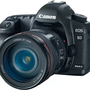 دوربین دیجیتال SLR کانن EOS 5D Mark II با سنسور CMOS فول فریم 21.1 مگاپیکسلی به همراه لنز EF 24-105mm f/4 L IS USM (مدل قدیمی)