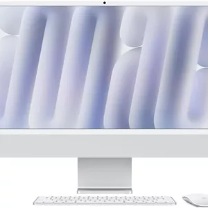 آی‌مک ۲۰۲۴ اپل (۲۴ اینچی، تراشه Apple M4 با پردازنده مرکزی ۱۰ هسته‌ای و پردازنده گرافیکی ۱۰ هسته‌ای، ۱۶ گیگابایت حافظه یکپارچه، ۲۵۶ گیگابایت) - نقره‌ای؛ عربی/انگلیسی