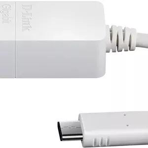 کارت شبکه دی-لینک DUB-E130 USB Type C 3.0 گیگابیتی اترنت RJ45 10/100/1000 مگابیت بر ثانیه برای ویندوز و MacOS - سفید
