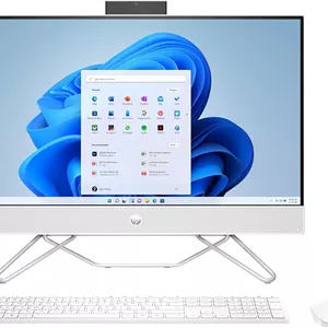 کامپیوتر همه کاره HP مدل 24 با صفحه نمایش 23.8 اینچی FHD - پردازنده Intel Core i3-1215U - کارت گرافیک Intel UHD - رم 8 گیگابایتی DDR4 - حافظه SSD NVMe 512 گیگابایتی - کیبورد و ماوس سیمی سفید USB مدل HP 225 - ویندوز 11 - سفید ستاره ای