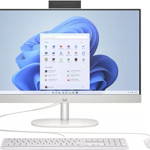 کامپیوتر رومیزی همه کاره HP با صفحه نمایش 23.8 اینچی FHD IPS - پردازنده نسل سیزدهم Intel Core i5-1335U - گرافیک Intel Iris Xe - رم 8 گیگابایتی DDR4 - حافظه SSD NVMe 512 گیگابایتی - کیبورد و ماوس سفید - ویندوز 11 - سفید صدفی