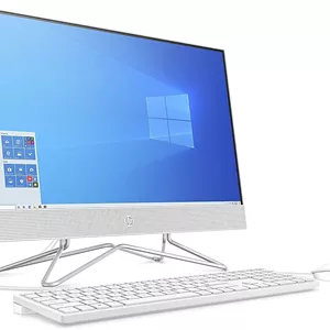 کامپیوتر رومیزی لمسی 23.8 اینچی آل این وان HP مدل 24-df0256nh، پردازنده Intel Core i5-1035G1، هارد دیسک 1 ترابایتی، 8 گیگابایت رم، گرافیک Intel® UHD، Free DOS، کیبورد و ماوس سیمی سفید برفی