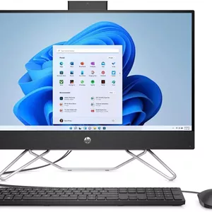 کامپیوتر همه کاره HP AIO-24-CB1066، مدل 2023، صفحه نمایش 23.8 اینچی IPS با رزولوشن 1920x1080، پردازنده Intel Core i7-1255U ده هسته ای، گرافیک Intel Iris Xe، رم 16 گیگابایتی DDR4، حافظه SSD 512 گیگابایتیهارد دیسک 1 ترابایتی، ویندوز 10 پرو، Wi-Fi، بلوتوث، دوربین، مشکی