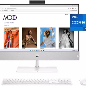 کامپیوتر همه کاره 23.8 اینچی HP Pavilion، پردازنده Intel Core i7-12700T، گرافیک Intel UHD 770، رم 16 گیگابایتی، هارد دیسک 1 ترابایتی 7200RPM SATA، ویندوز 11 هوم (24-ca1180، سفید برفی)