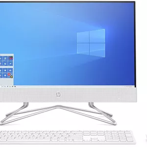 کامپیوتر همه کاره 21.5 اینچی اچ پی مدل HEWLETT PACKARD HP، پردازنده AMD Athlon Silver 3050U، گرافیک AMD Radeon، رم 4 گیگابایتی، حافظه 128 گیگابایتی، ویندوز 10 هوم (22-dd0110، 2021)، سفید برفی