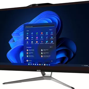کامپیوتر همه کاره MSI PRO AP222T: اینتل پنتیوم گلد G7400، رم 4 گیگابایت DDR4 2666MHz، حافظه اس اس دی 128 گیگابایت NVMe، ضد پرش تصویر، نور آبی کمتر، بلوتوث 5.0، ویندوز 11 پرو: 13M-068US، مشکی
