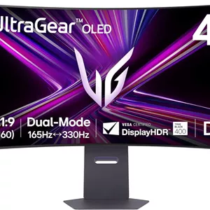 مانیتور گیمینگ هوشمند خمیده اولد LG 45GX90SA-B UltraGear 45 اینچ WQHD (3440x1440) با webOS، نرخ نوسازی 240 هرتز، زمان پاسخگویی 0.03 میلی‌ثانیه، سازگار با NVIDIA G-SYNC، دارای DisplayHDR True Black 400، خروجی هدفون و USB-C