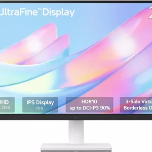مانیتور 27 اینچی 4K UHD ال‌جی مدل 27US500-W Ultrafine (3840x2160) HDR10 IPS طراحی بدون حاشیه حالت Reader Flicker Safe Switch App HDMI DisplayPort - سفید