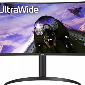 مانیتور فوق عریض 34 اینچی LG 34WP65C - QHD، 3440 x 1440P، IPS، HDR10، خمیده، طراحی ارگونومیک، AMD FreeSync™، ویژگی های گیمینگ، مشکی (بازسازی شده)