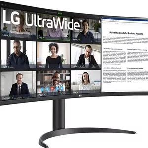مانیتور خمیده فوق عریض 34 اینچی LG مدل 34BR55QC-B با کیفیت QHD و پورت USB Type-C