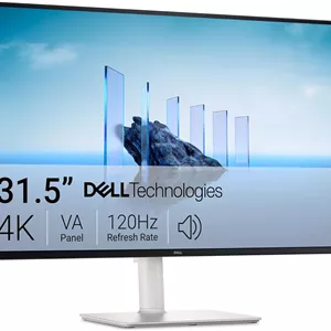 مانیتور 32 اینچ 4K دل پلاس - S3225QS - نمایشگر 31.5 اینچی 4K (3840 x 2160) تا 120 هرتز، نسبت تصویر 16:9، پنل VA، AMD FreeSync Premium، پوشش 99% sRGB، پوشش 95% DCI-P3، نسبت کنتراست 1500:1، Comfortview Plus - سفید خاکستری