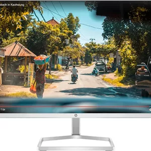 مانیتور 27 اینچی FHD 1080p IPS LED ضد تابش نور HP، AMD FreeSync، 70 هرتز، 300 نیت، 2 پورت HDMI و VGA، قابلیت تنظیم شیب (m27f) - نقره ای و مشکی (27 اینچ)
