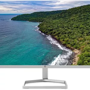 مانیتور 24 اینچی FHD (1920x1080) 75 هرتز ضد تابش نور HP M24fw، دارای کنترل‌های روی صفحه، AMD FreeSync، حالت نور آبی کم، سفید