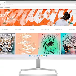 مانیتور 23.8 اینچی HP M27fw Full HD IPS LCD با HDMI، VGA و AMD FreeSync - سفید
