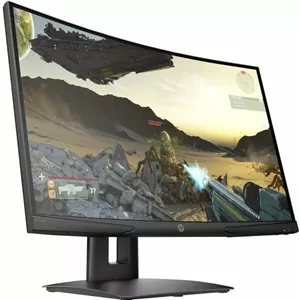 مانیتور گیمینگ HP X24c، مانیتور گیمینگ خمیده 1500R با رزولوشن FHD، نرخ تازه سازی 144 هرتز و AMD FreeSync Premium (1 HDMI، 1 DisplayPort)