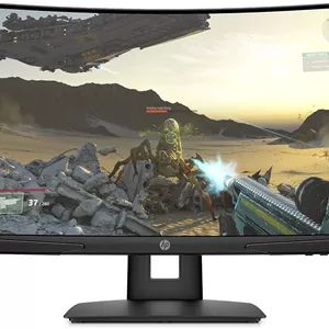 مانیتور گیمینگ HP X24c | مانیتور گیمینگ خمیده 1500R با رزولوشن FHD، نرخ تازه سازی 144 هرتز و AMD FreeSync Premium | (9EK40AA) مشکی