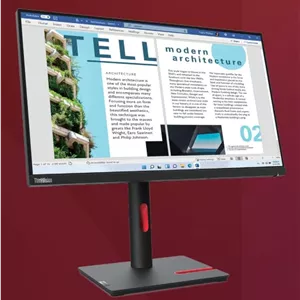 مانیتور 23.8 اینچی FHD لنوو ThinkVision T24i-30 | رزولوشن 1920x1080 | IPS | نرخ تازه‌سازی 60 هرتز | 6 میلی‌ثانیه | نور پس‌زمینه WLED | 1xHDMI، 1xDP، 1xVGA | قابلیت‌های شیب، بالا بردن، چرخش، چرخاندن | Eyesafe | مشکی کلاغی
