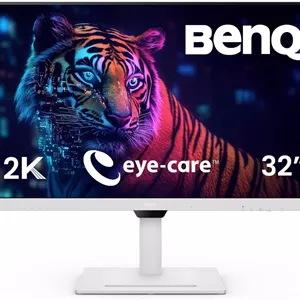 مانیتور 31.5 اینچی BenQ GW3290QT با کیفیت QHD و پنل IPS، پورت USB-C، طراحی ارگونومیک، فناوری محافظت از چشم، بلندگوهای دارای فیلتر نویز، میکروفون با قابلیت حذف نویز، پایه اختیاری GC01 با عملکردهای مختلف، قابلیت Daisy Chain و تنظیم ارتفاع