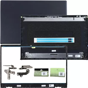 قاب پشتی LCD، درب بالایی، قاب حاشیه جلویی با لولا و روکش شفت جایگزین برای لپ تاپ DELL Inspiron 15 3510 3511 3515 3520 3525، مدل 00WPN8 09WC73 0681GY 0VW3NO به همراه دو نوار چسب