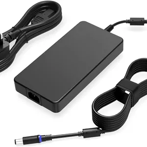 آداپتور برق 240 وات 180 وات NATNO سازگار با Dell Precision M6400 M6500 M6600 7710 7720 7530 7520 7730 Alienware M17 M17X M15 M18X Area-51m 13 15 17 R1 R2 R3 R4 منبع تغذیه لپ تاپ 19.5V 12.3A