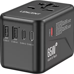 مبدل ولتاژ LENCENT GaN III 65W 2USB 3USB-C